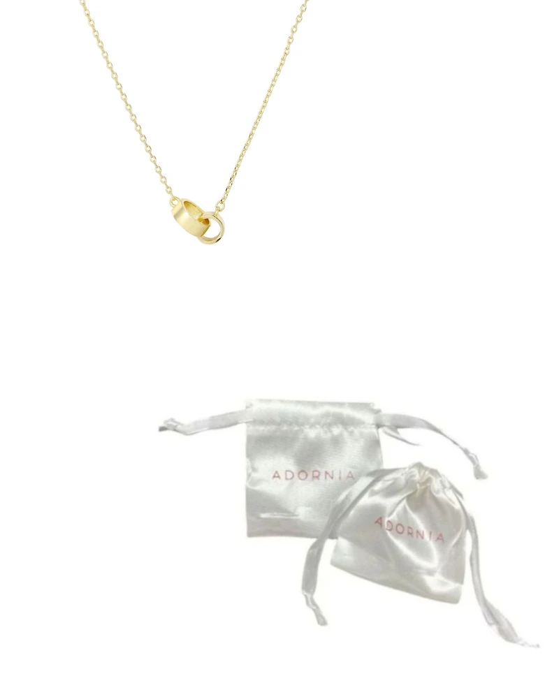 Adornia Tarnish Resistant Gold Rings Necklace