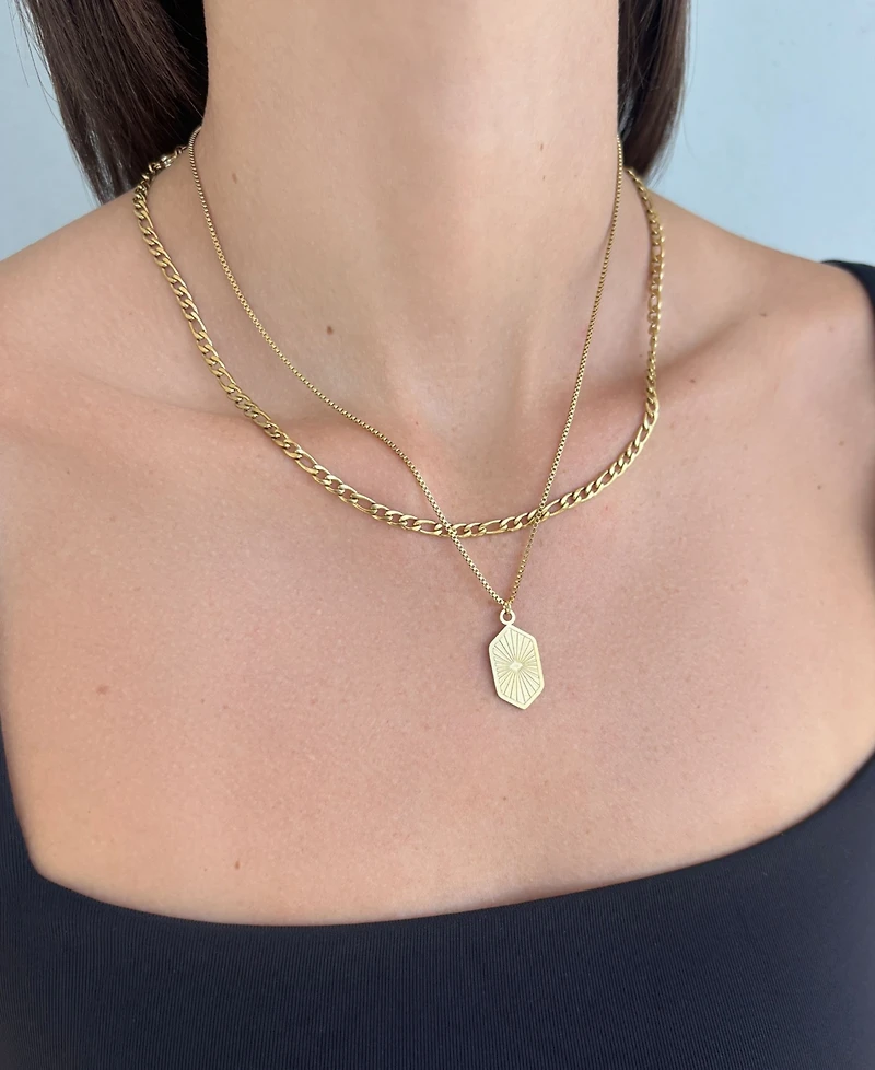 Adornia Tarnish Resistant Gold Set of 2 Necklace