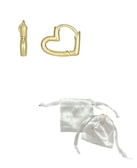 Adornia Gold-Plated Heart Hoop Earrings