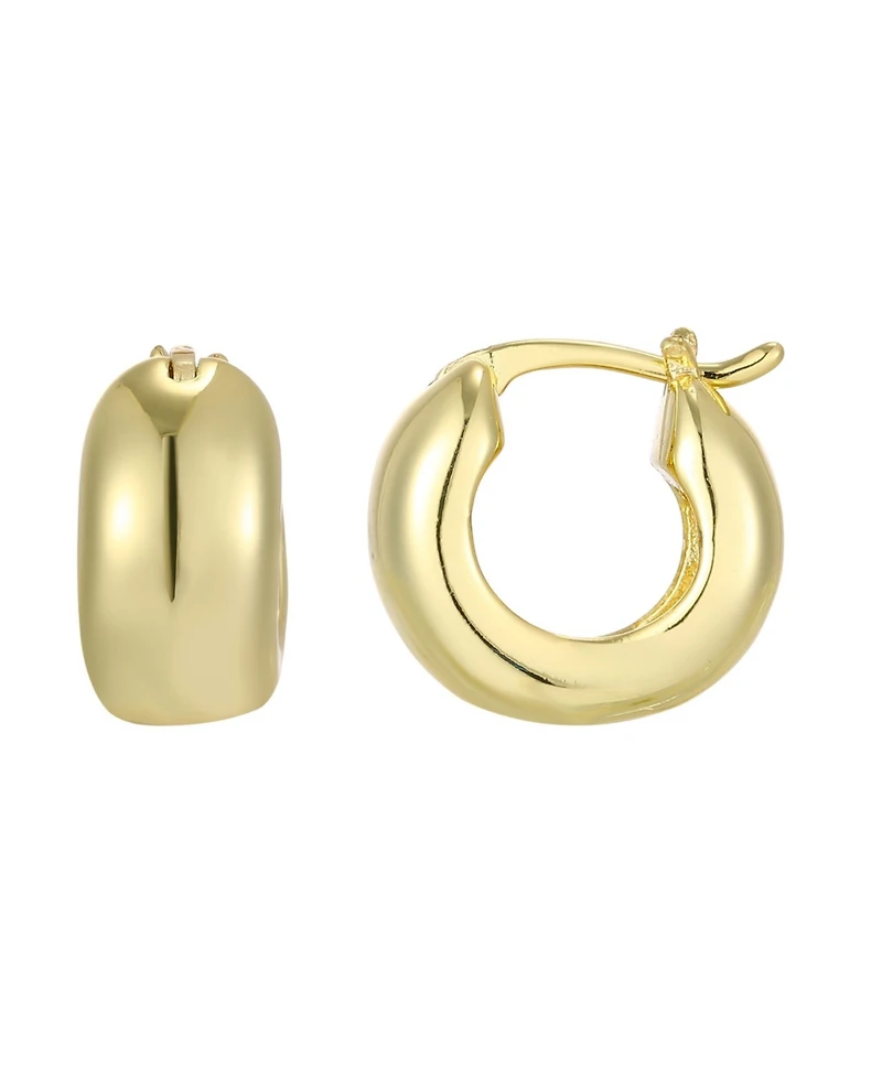 Adornia Gold Chubby Purse Hoop Earrings