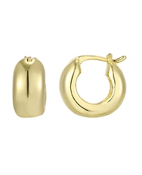 Adornia Gold Chubby Purse Hoop Earrings