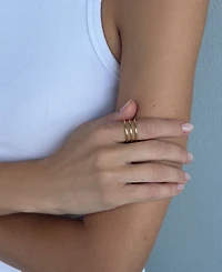Adornia Gold Adjustable 3-Band Ring