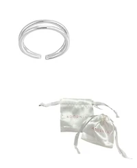 Adornia Silver-Plated Double Line Adjustable Toe Ring