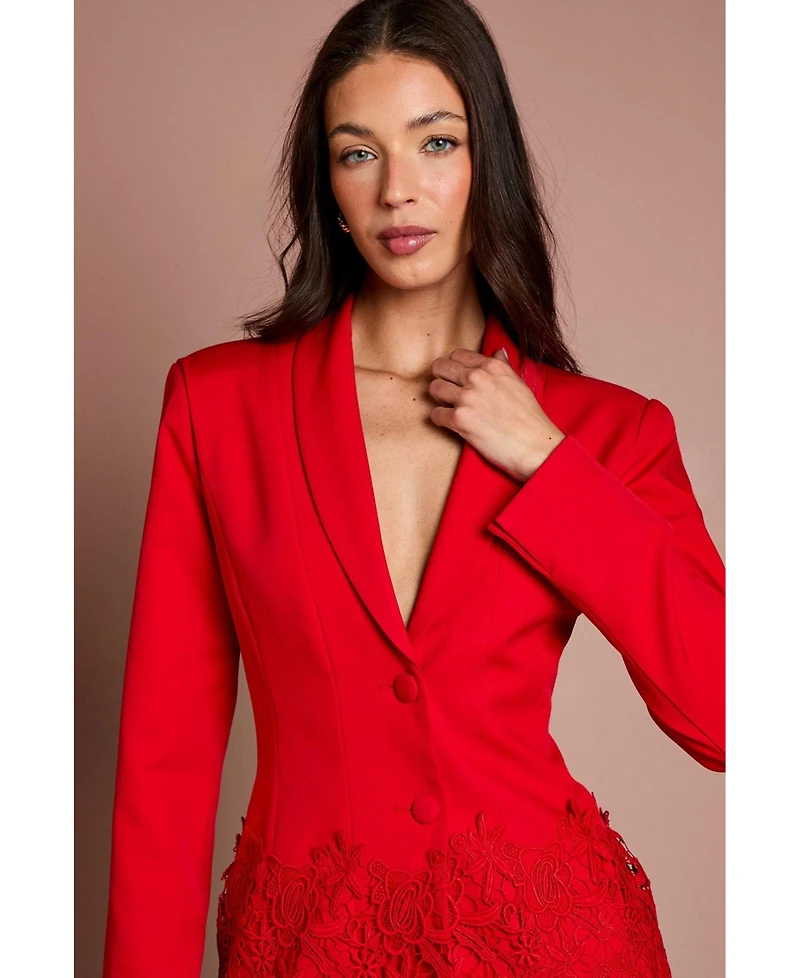 Coast Women's Embroidered Single Breasted Blazer