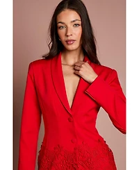 Coast Women's Embroidered Single Breasted Blazer