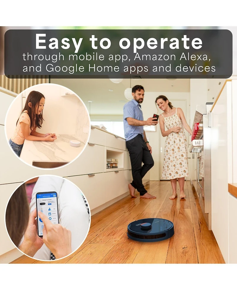 bObsweep Dustin Self-Empty Robot Vacuum and Mop, with U.s. and Canada Proprietary Software, 360degree(s) Mapping, 1 Gal Dock