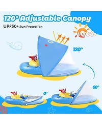 Aofar Baby Pool Float UPF50+ Sun Canopy Safety Seat