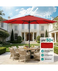 Gnuadz 12Feet Patio Umbrella Push Tilt Crank 8 Ribs Outdoor Table Garden Pool