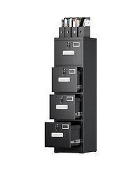 Boyel Living 4 Drawer Metal File Cabinet with Lock, Vertical Filing for Letter/Legal/A4/F4, Home Office Storage Name Card Holder