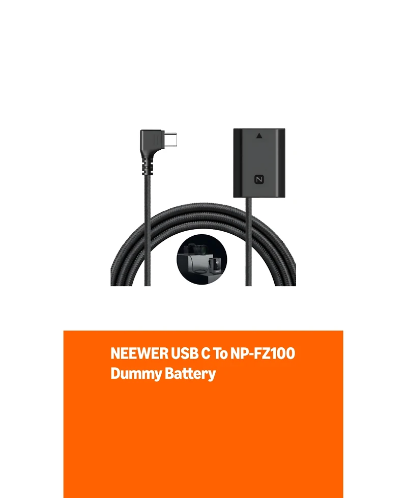 Neewer Np-FZ100 Camera Battery and Charging Accessory with Usb C for select Sony Np-f-series devices
