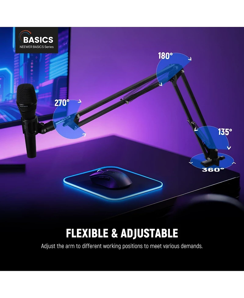 Neewer MS006 Microphone with 3.3 lbs for Blue Yeti Snowball HyperX QuadCast SoloCast Shure