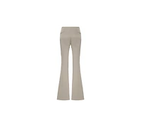 Pcfg Women's Linen-Blend Shiny Woven Flare-Leg Pants