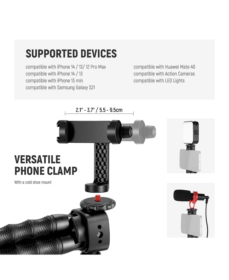 Neewer T91 Camera Tripod for select iPhone models