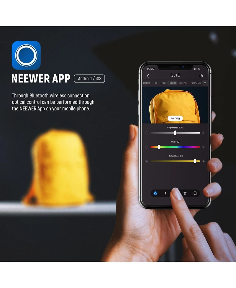 Neewer GL1C Camera and Photo Accessory with 48W, 2900K-7000K, Rgb