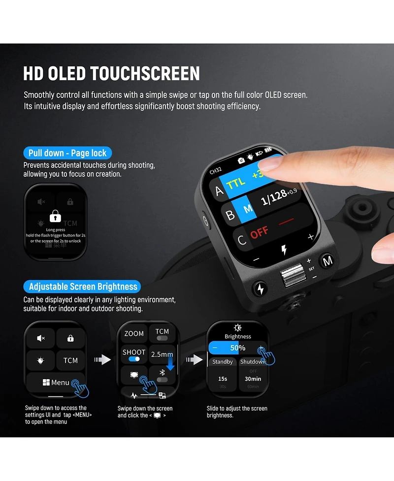 Neewer Z2PRO Camera Battery and Charging Accessory with 1000mAh, Ttl, Hss for Fujifilm Cameras