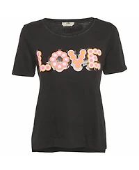Pre-Owned Fendi Women's Love Applique Cotton T-Shirt