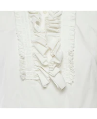 Pre-Owned Givenchy Women's Ruffled Cotton Poplin Blouse