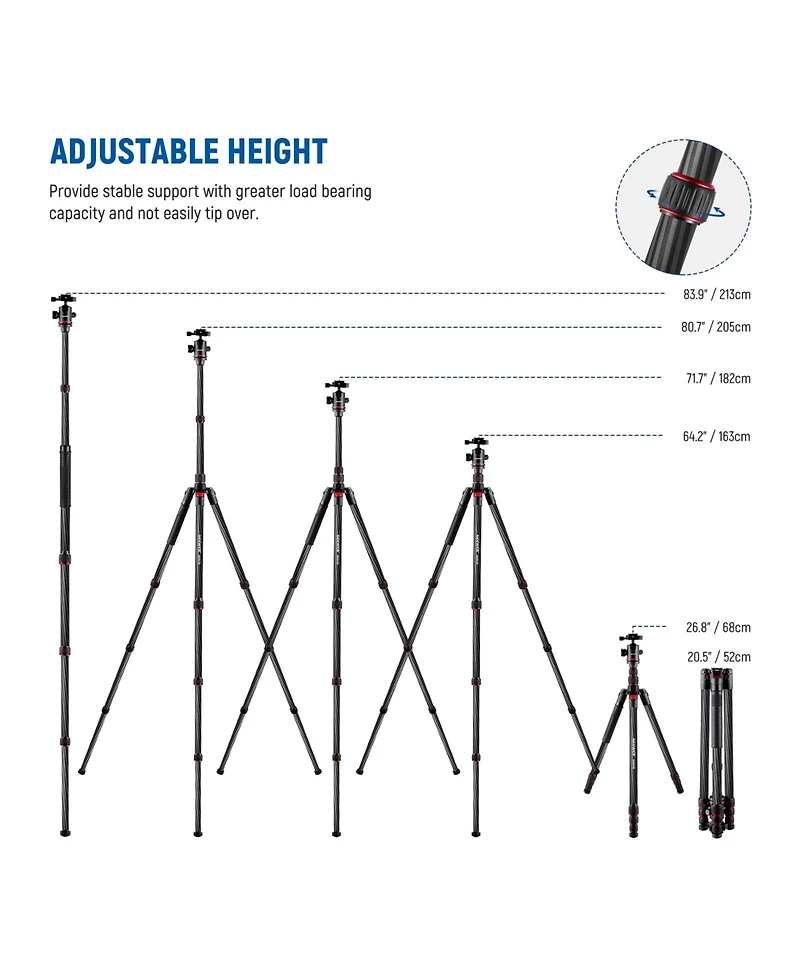 Neewer N55CR Camera Tripod with 26.5lb