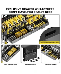 Xdovet Power Tool Organizer Wall Mount 4 Layer Drill Holder