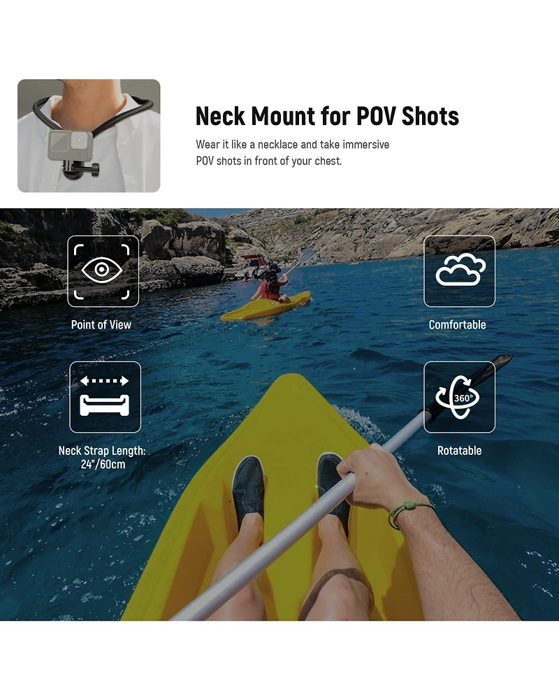 Neewer GP15 Camera Mounting Accessory for select GoPro, Dji and Insta360 action cameras