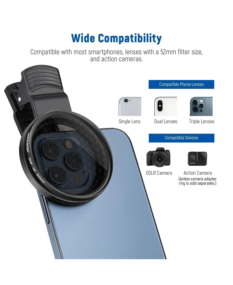 Neewer Camera Lens Accessory with Cpl for select Canon, Nikon and Sony cameras