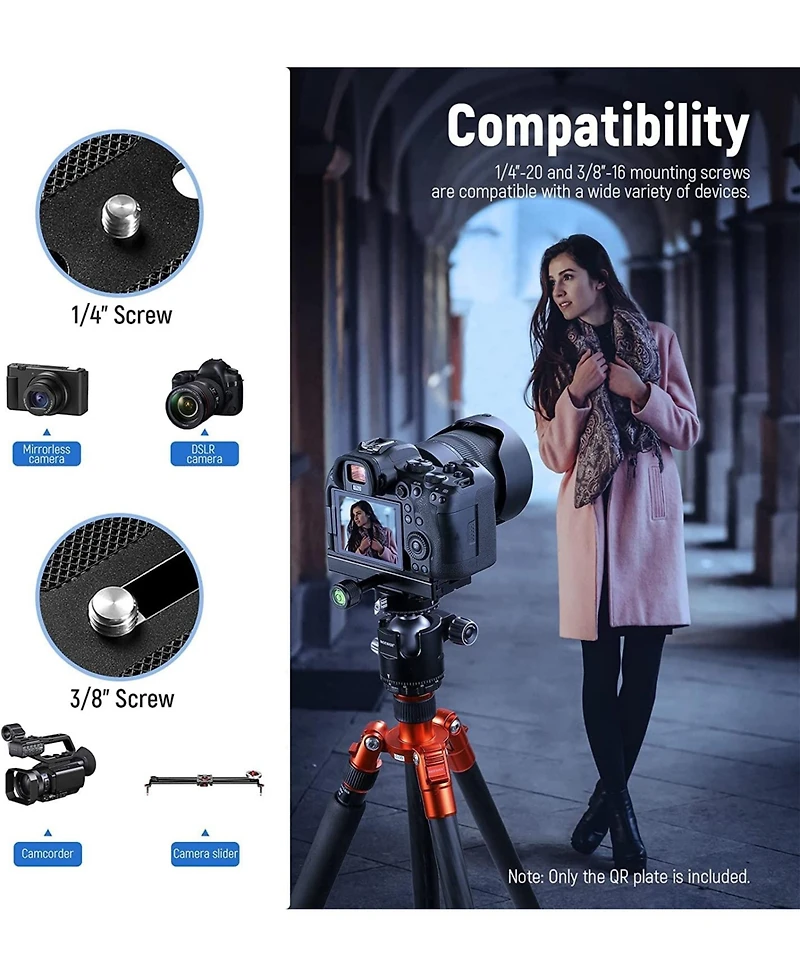 Neewer Camera Tripod for Arca Swiss Tripod Monopod Ball Head