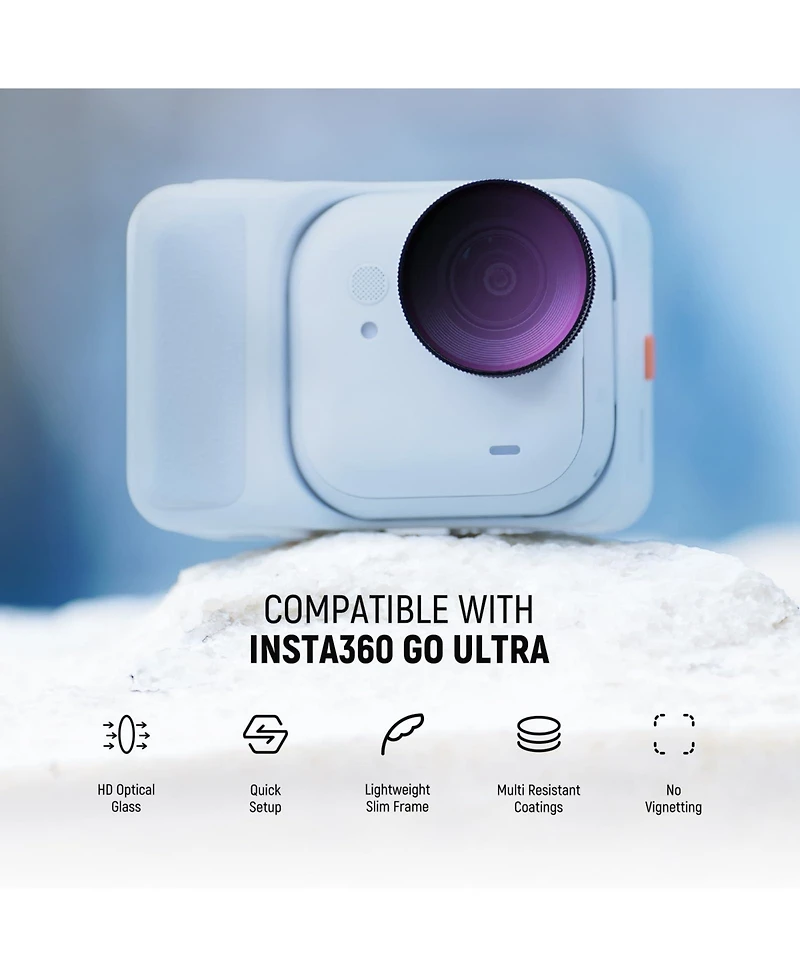 Neewer Fl-C50 Camera Lens Accessory with ND8, ND16, ND32 for Insta360 Go Ultra