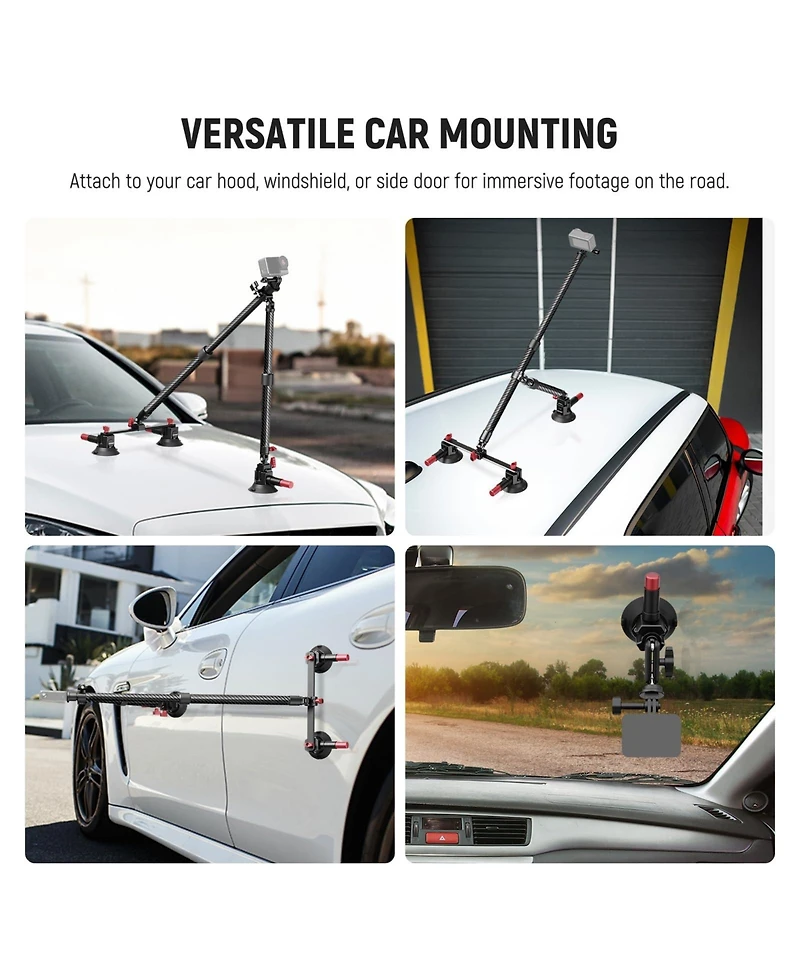 Neewer CA136 Camera Mounting Accessory with 60cm, 2.2lb, 1kg for select GoPro, Dji and Insta360 action cameras