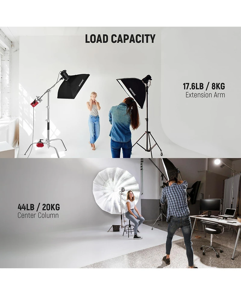 Neewer SC172 Photography Light Stand with 172cm, 2.7ft, 83cm