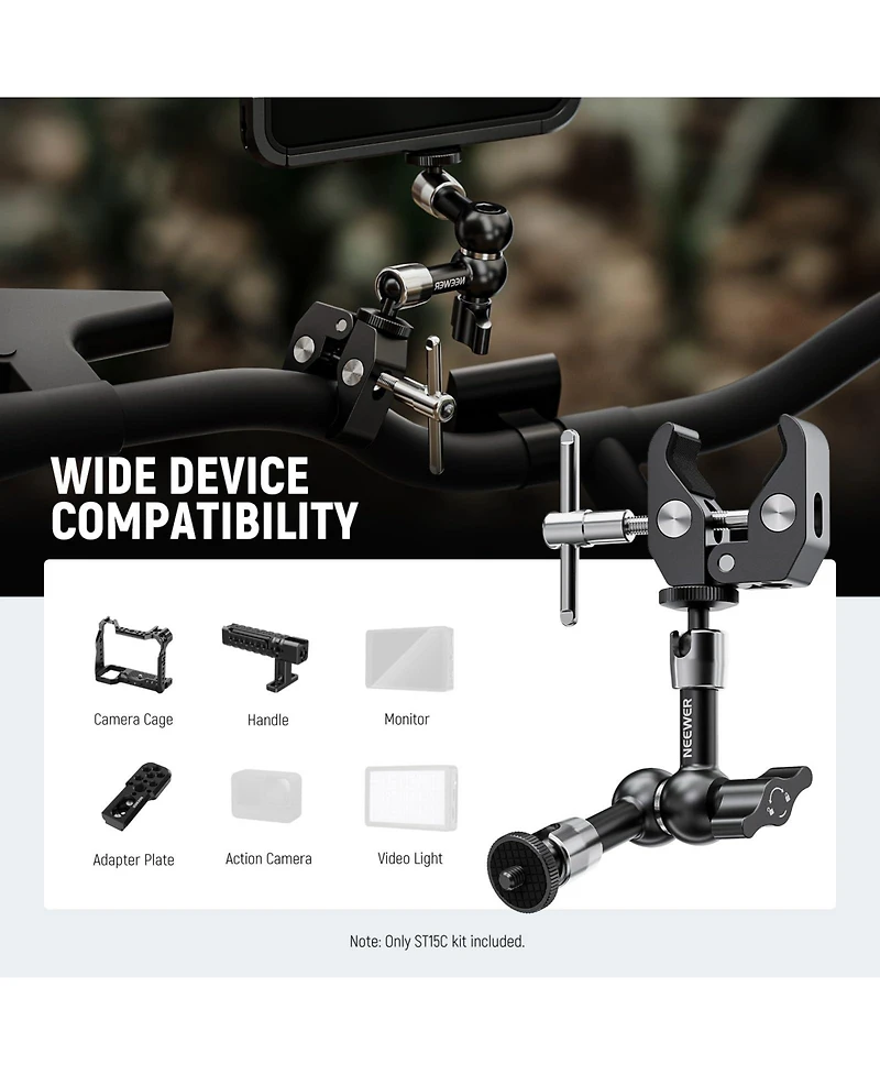 Neewer ST15C Camera Mounting Accessory with 15cm, 4.4lb, 2kg for SmallRig Camera Cage