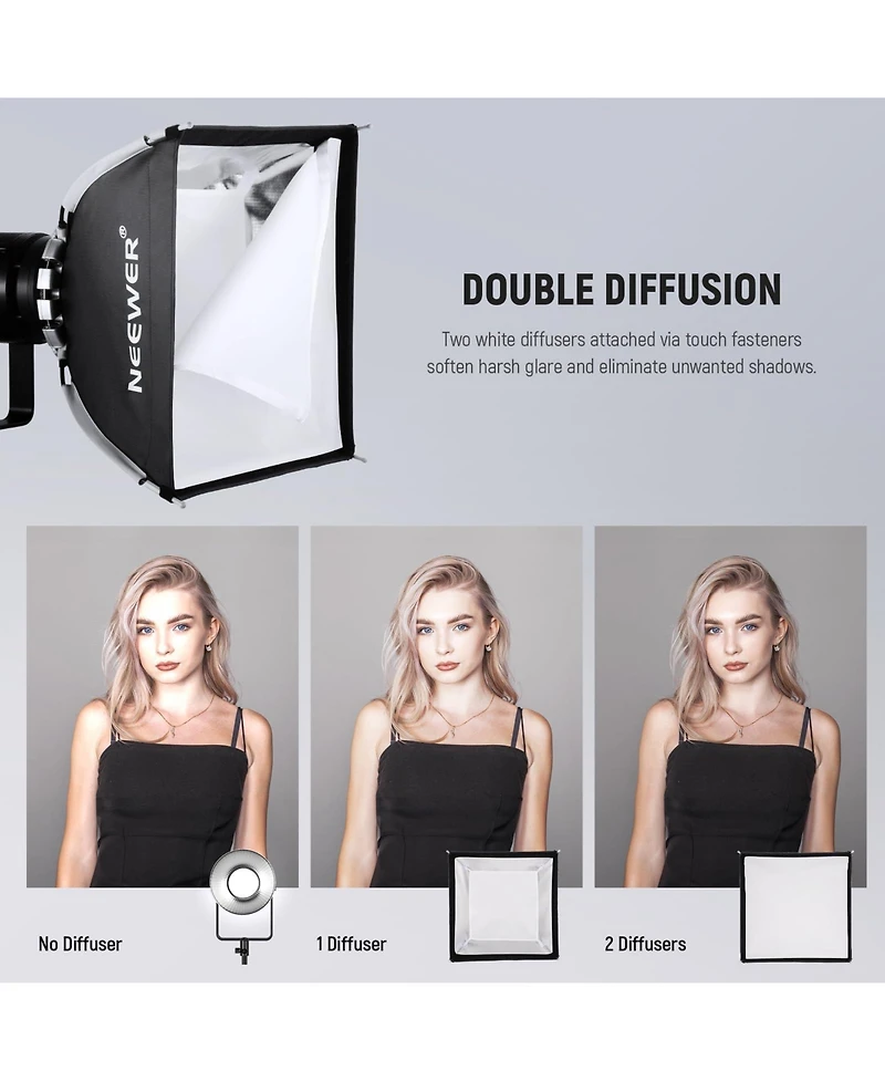Neewer NS15S Softbox with 15.7" for Godox Aputure 120d Continuous Video Lights Q4 Studio