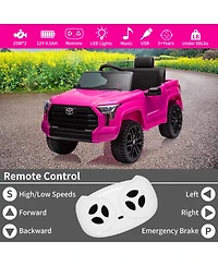 homfan 41.7 x 21.7 12.6 Inch Kids Electric Ride On Truck, 12V Licensed Pickup with Parent Remote, Battery Powered for Outdoor Adventure Play