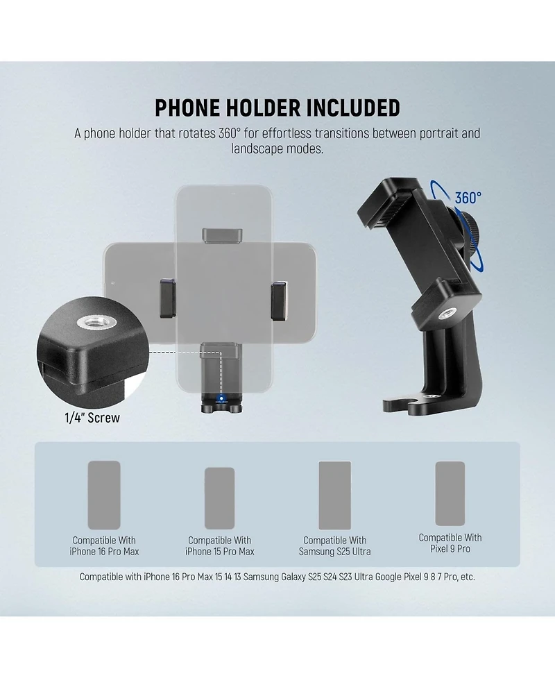 Neewer TP55 Camera Tripod for select iPhone models