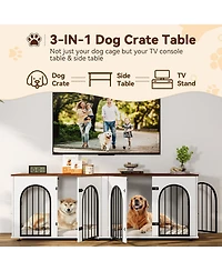 homfan 71 Dog Kennel Furniture with Removable Divider