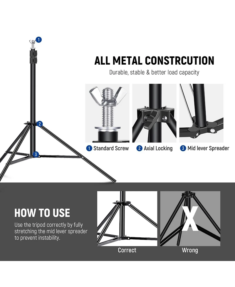 Neewer Camera and Photo Accessory with 10ft, 6.6ft