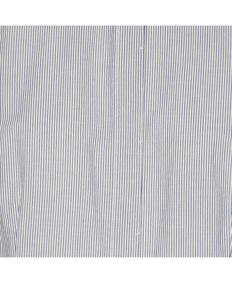 Pre-Owned Brunello Cucinelli Women's Pinstripe Cotton Shirt with Cashmere Sleeves