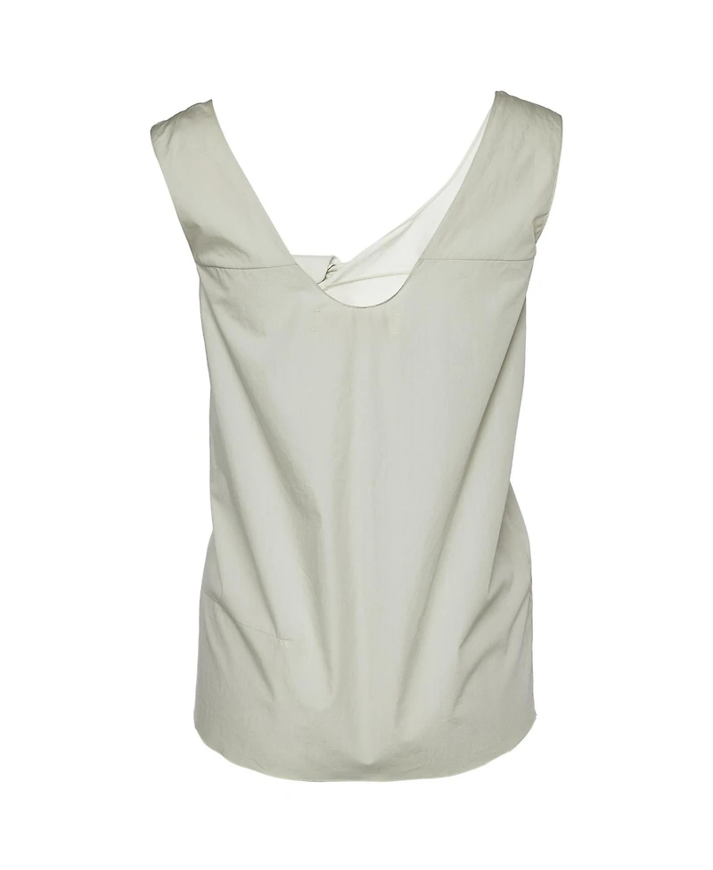 Pre-Owned Marni Women's Cotton Asymmetric Knot-Detail Sleeveless Top