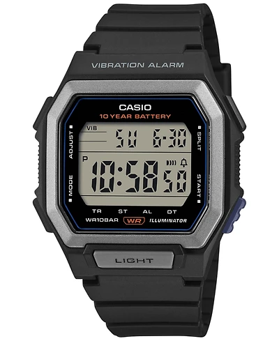 Casio Men's Japanese Quartz Black Plastic Watch 42.8mm