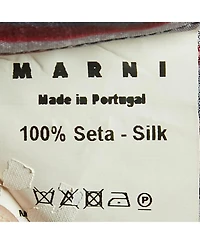 Pre-Owned Marni Women's Geometric Print Silk Draped Blouse