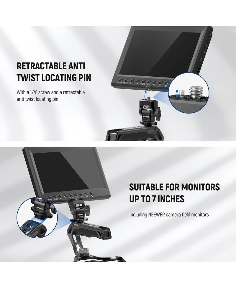 Neewer CA007 Camera Mounting Accessory with 22lb for 5" and 7" Field Monitor