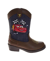 Disney Big Boys Cars Lightning ( 6 to 12 ) McQueen' Cowboy Boots CalfHigh Western Style