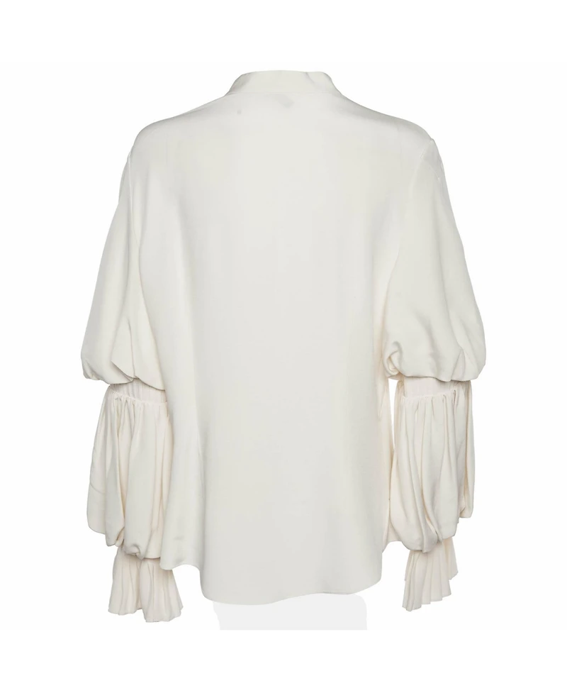Pre-Owned Alexander Mcqueen Women's Alexander McQueen Silk Tiered-Sleeve Blouse