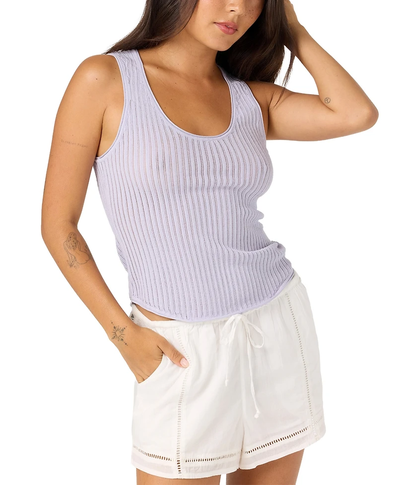 O'Neill Women's Caldwell Scoop Neck Sweater Knit Tank Top