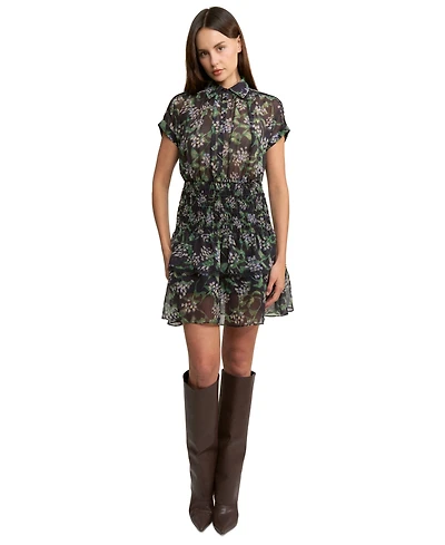 En Saison Women's Lindsey Collared Button-Front Mini Dress