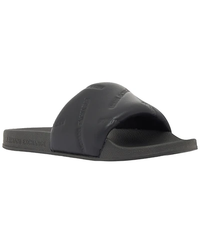 A|X Armani Exchange Men's Mykonos Puffy Lettering Sandals