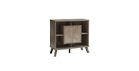 Flynama Sideboard Bookcase Cabinet with 4 Open Shelves and 2 Doors