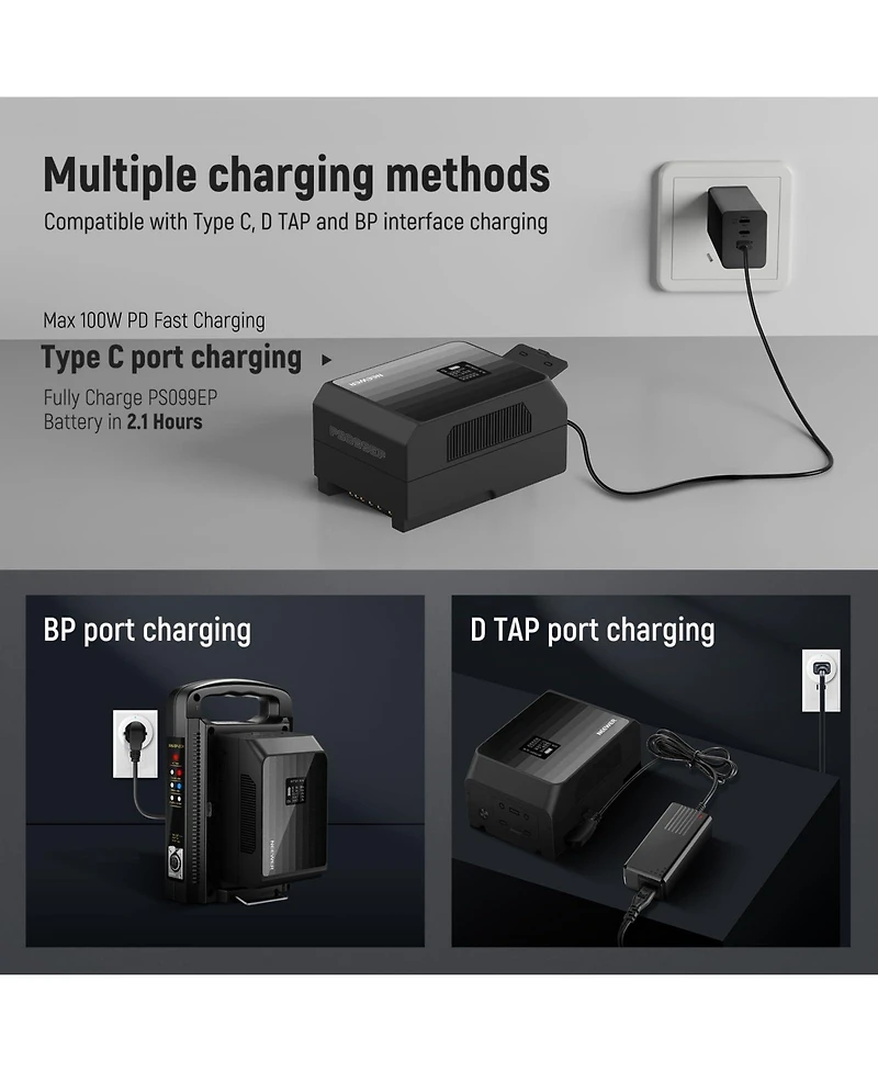 Neewer PS099EP Camera Mounting Accessory with 6800mAh, 99Wh, 100W