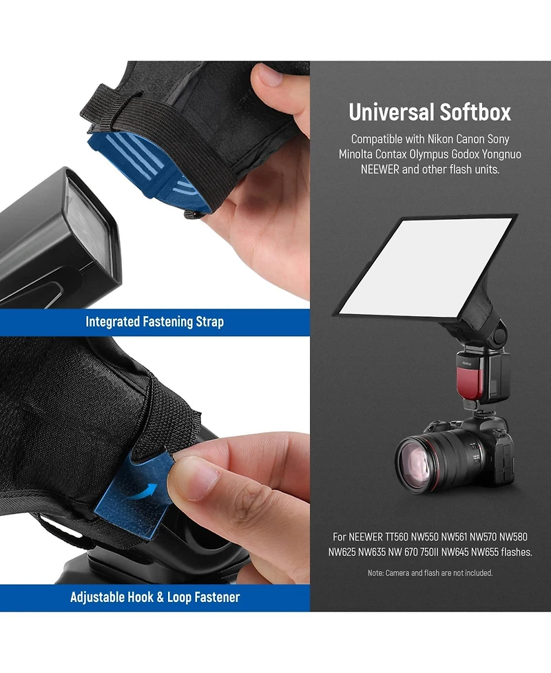 Neewer Softbox for select Canon, Nikon and Sony cameras
