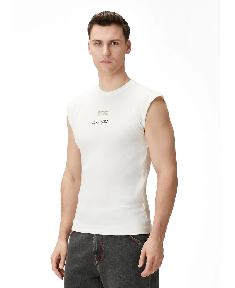 Pcfg Men's Cotton Rib Tank Top With Patch