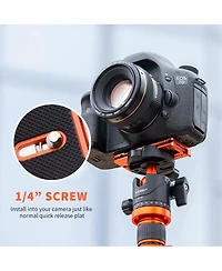 KandF Concept 2-In-1 Arca Swiss Quick Release Plate for Cameras and Smartphones